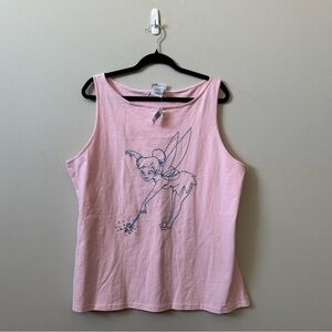 Disney world (NWT) light pink tinkerbell embroidered tank top